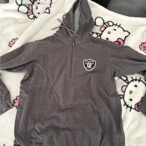 Antigua Gray Raiders Zip-Up Hoodie